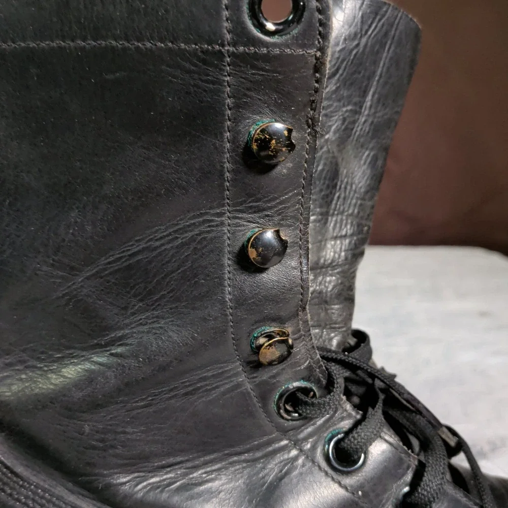 Vietnam Era Leather Combat Boots Mens Size 7N Biltrite Griplug Soles USA Utility